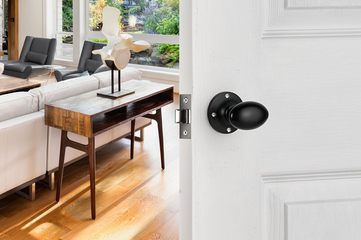 Oval handles - Oval Mortice Door Knob Black