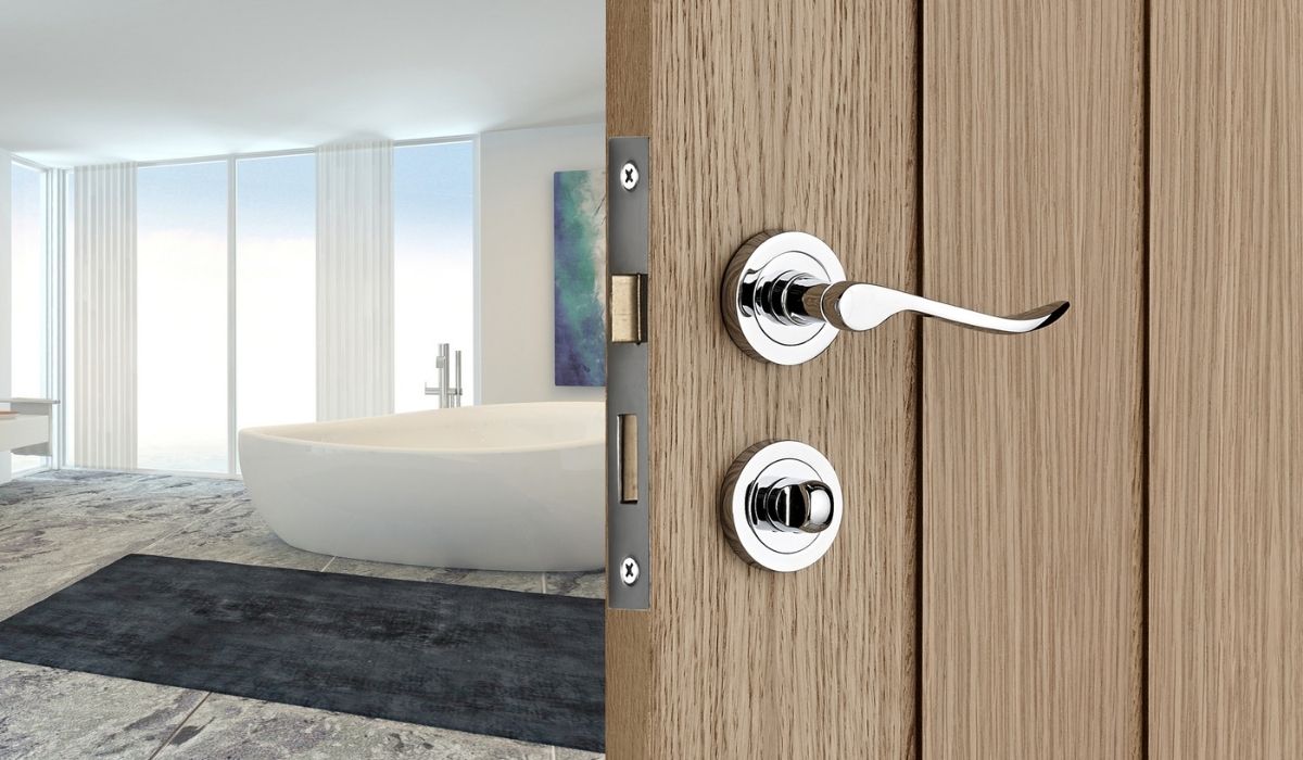 Brooklyn Lever on Rose Door Handle - Chrome (Pair)