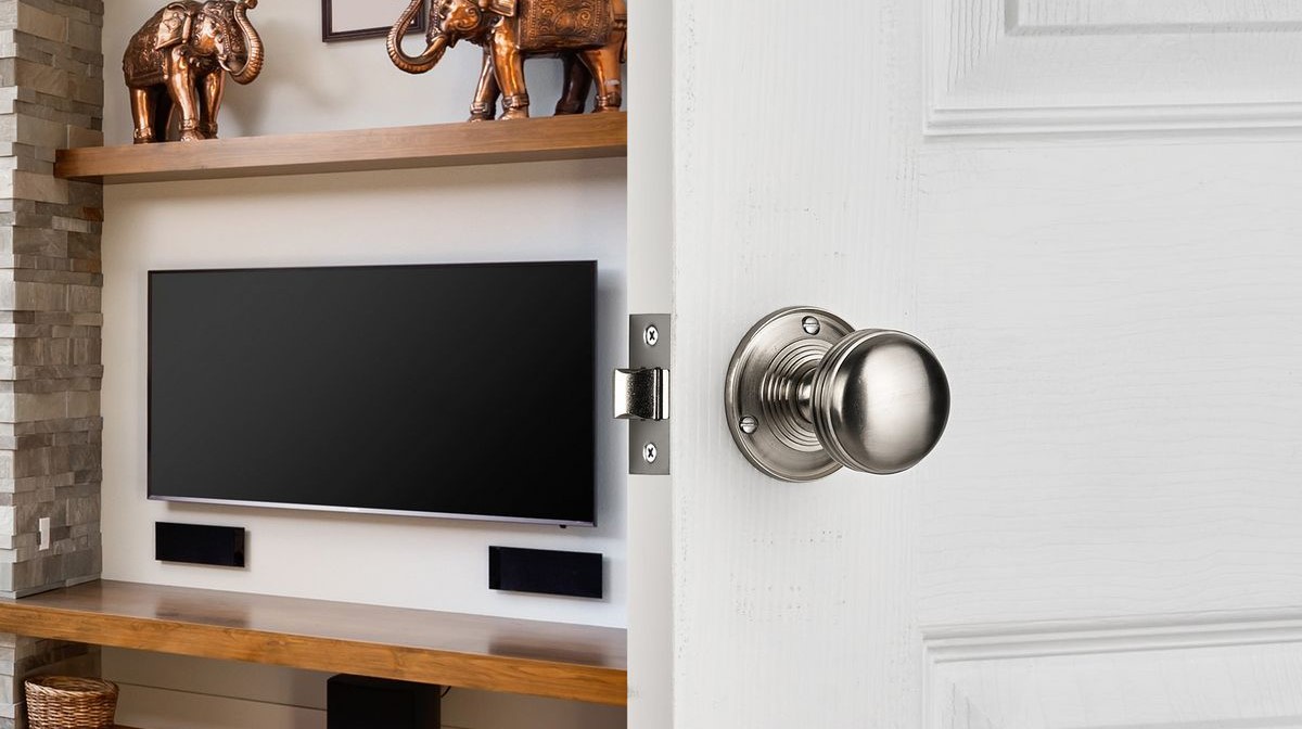 Mortice sprung door knob satin nickel finish