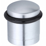 Floor Mounted Cylinder Doorstop - Satin Chrome