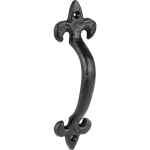 Fleur-De-Lis Pull Handle Black Antique 178mm